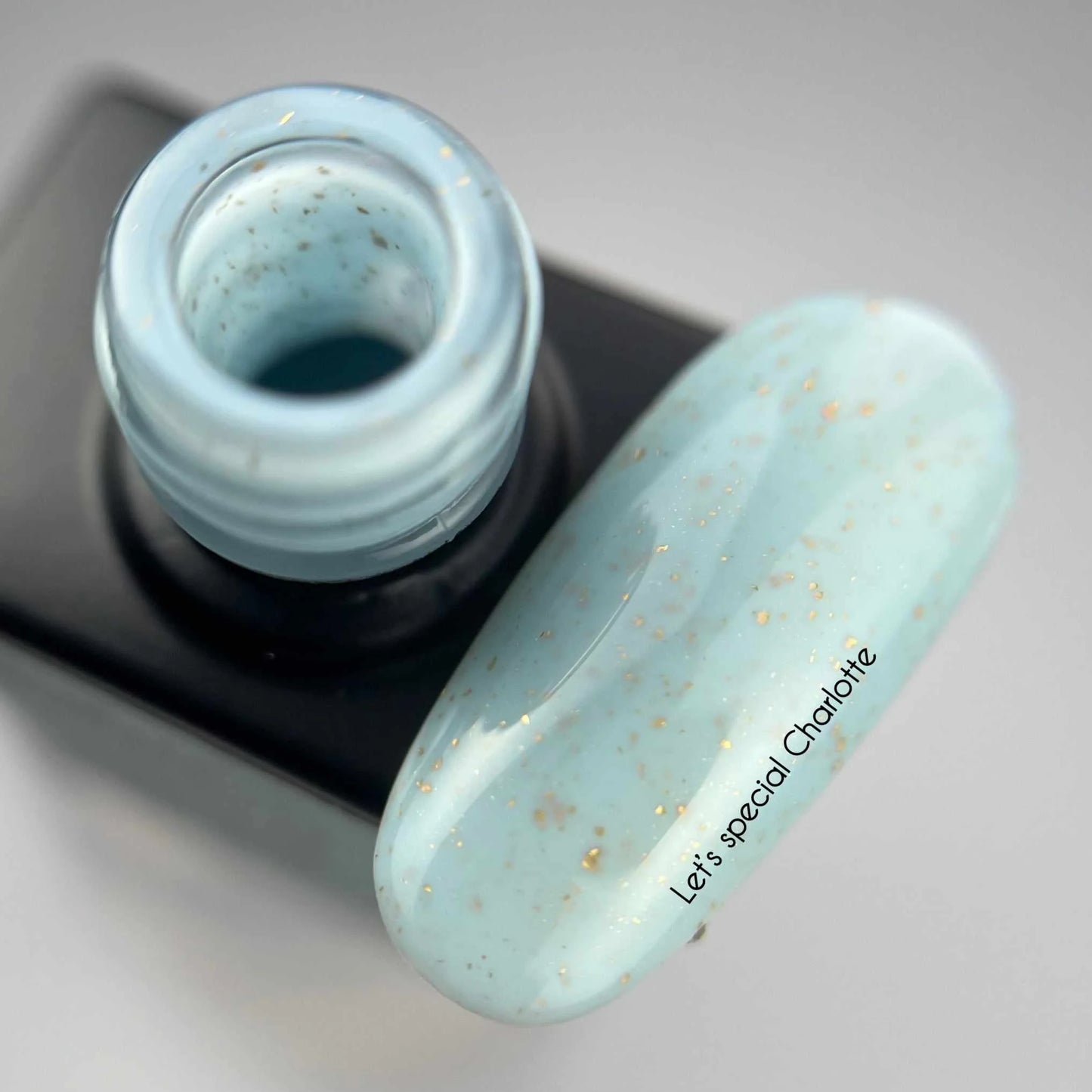 NAILSOFTHEDAY Let's Special Charlotte - мятно-голубой с золотой поталью гель-лак для ногтей, 10мл