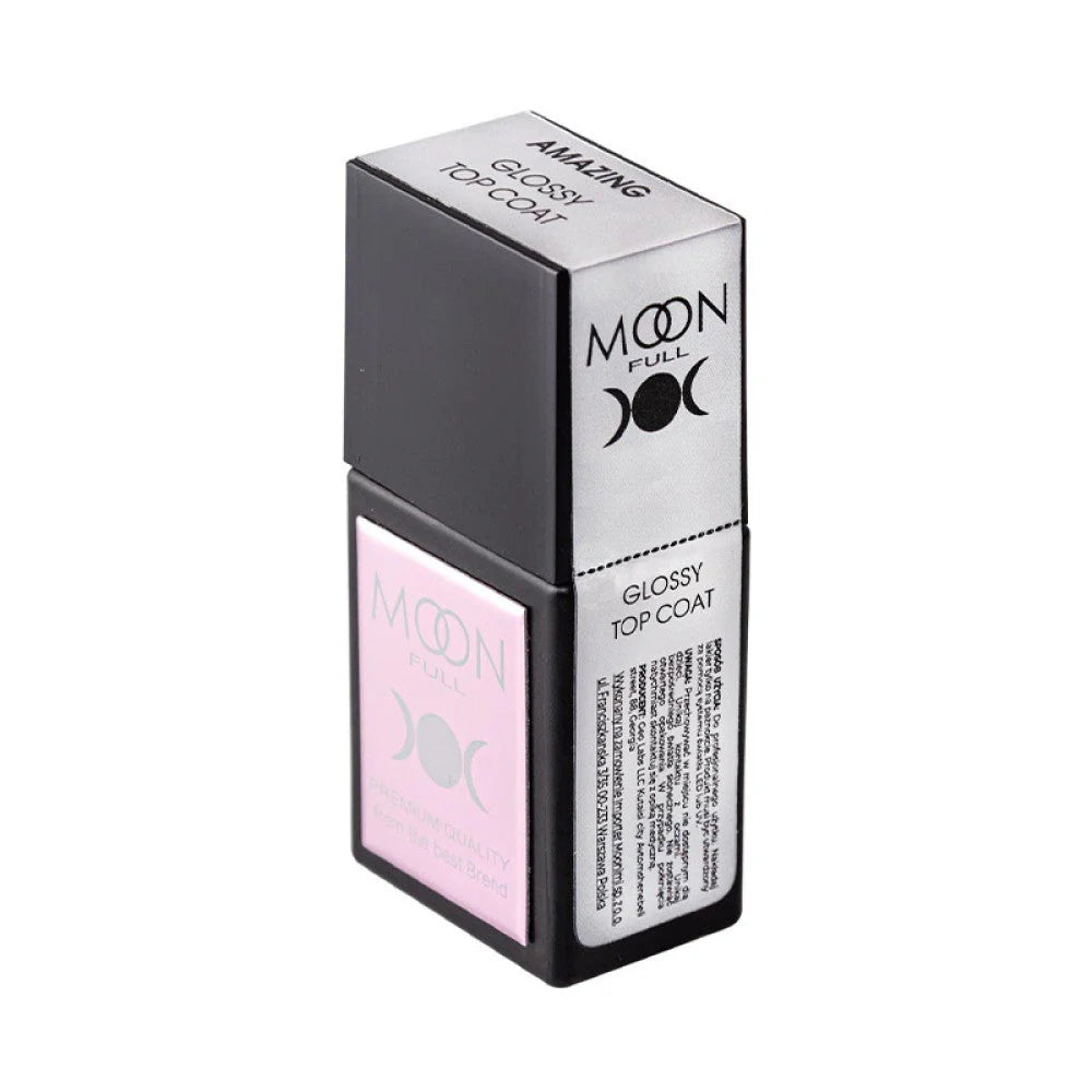 Moon Full Amazing Glossy Top Coat – Glanz Top Coat ohne Schwitzschicht und ohne UV-Filter, 12 ml