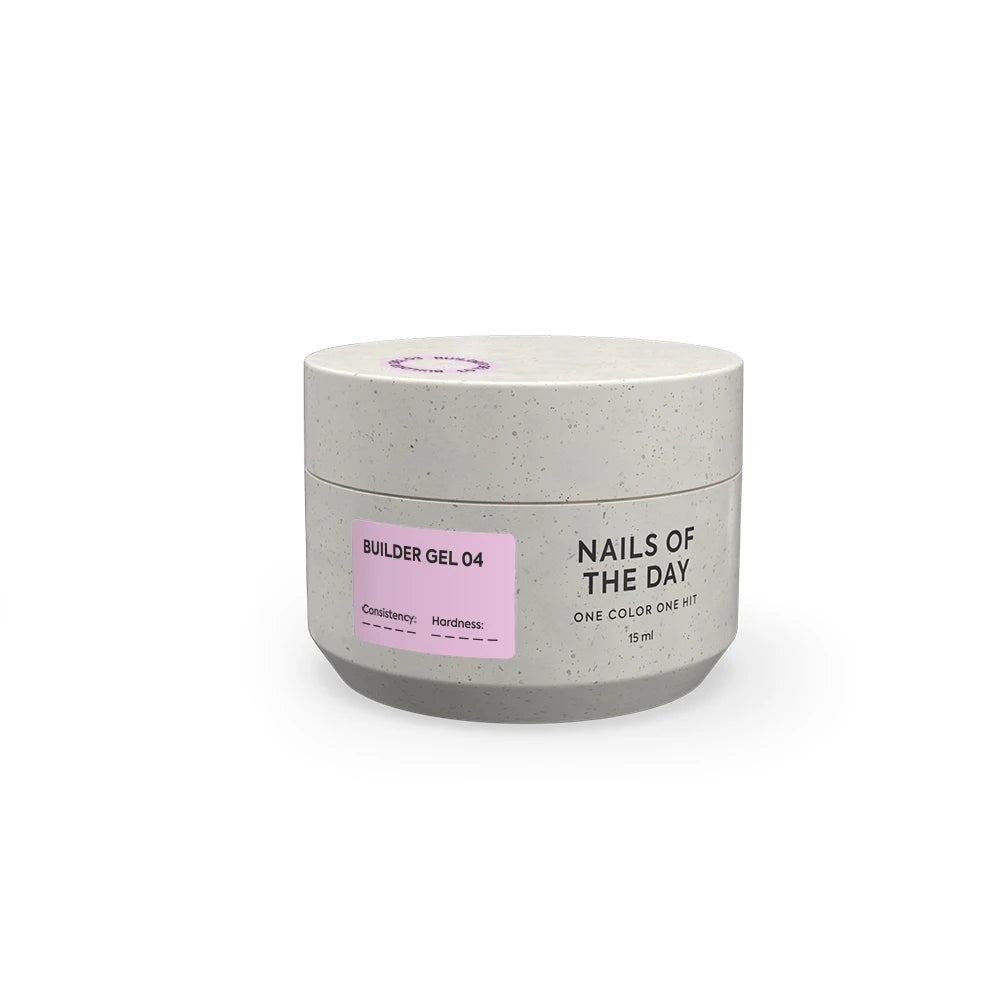 NAILSOFTHEDAY Builder Gel 04 – Klassischer rosafarbener Aufbaugel für Nagelverlängerung, 15ml