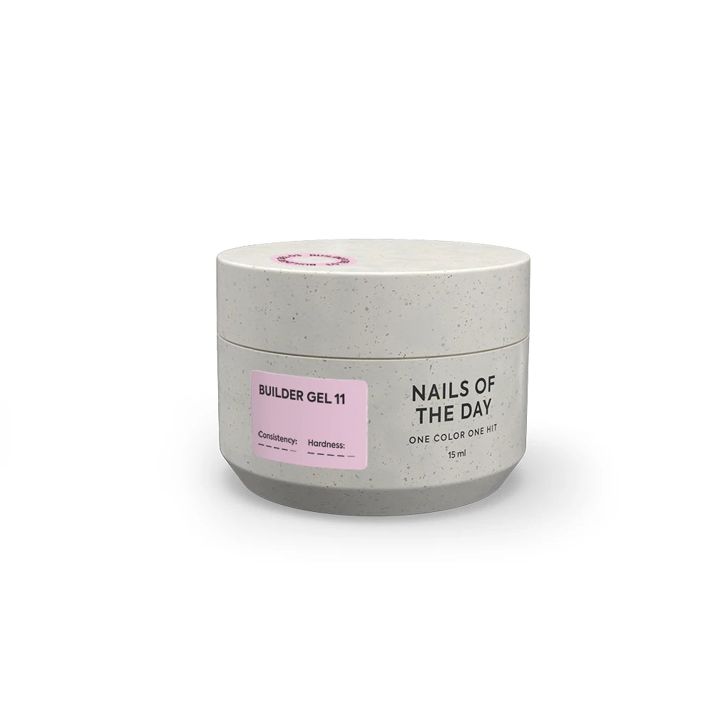 NAILSOFTHEDAY Builder Gel 11 — светло-розовый гель для наращивания ногтей, 15-30мл