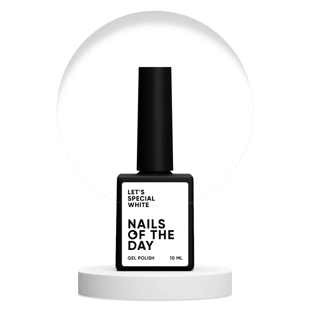 NAILSOFTHEDAY Let's special White - ein spezieller weißer Gellack für Nägel, der in einer Schicht deckt, 10ml