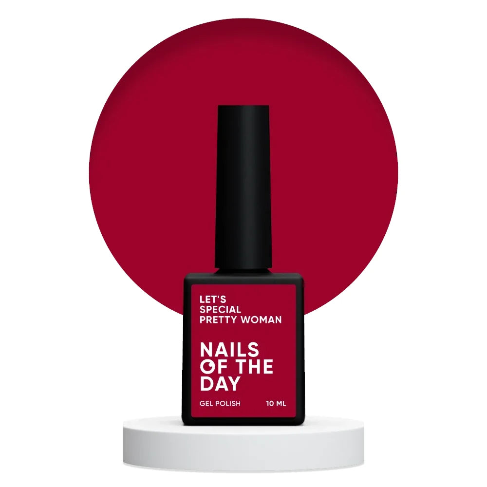 NAILSOFTHEDAY Let's special Pretty Woman - малиновый гель лак для ногтей, перекрывающий в один слой, 10мл