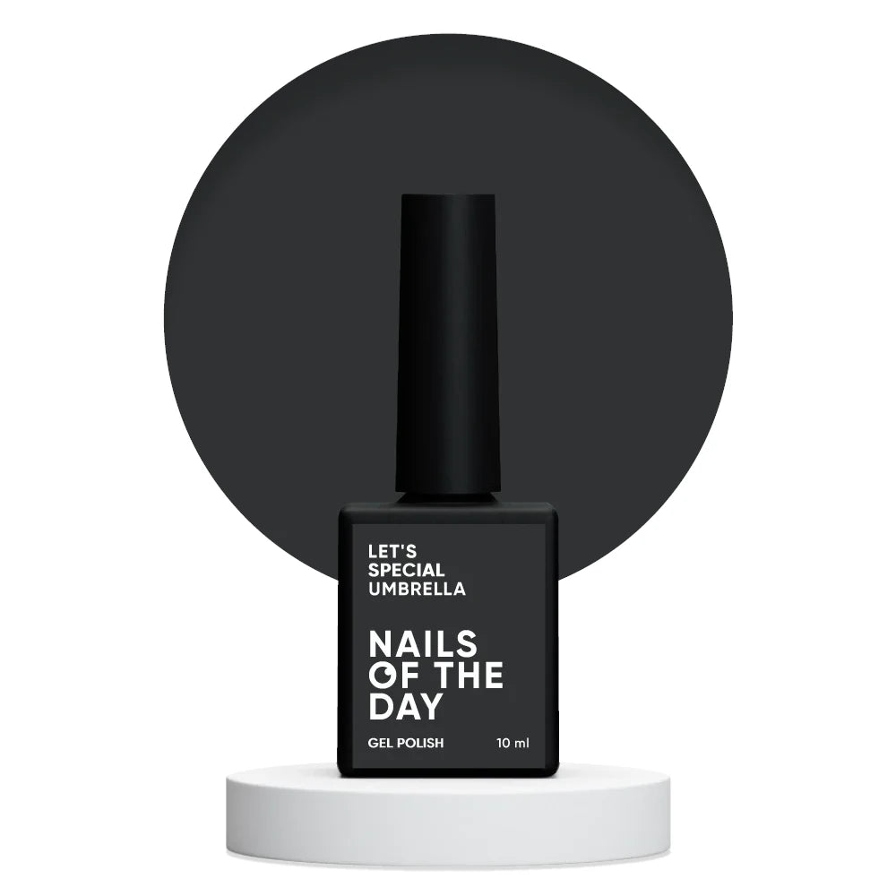 NAILSOFTHEDAY Let’s Special Umbrella — Dunkelgrauer Gel-Lack für Nägel, 10ml