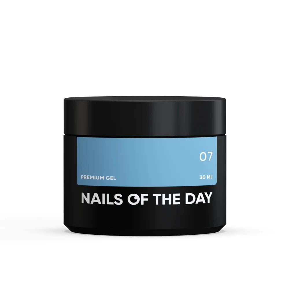 NAILSOFTHEDAY Premium gel 07 - бледно-голубой строительный гель, 30мл
