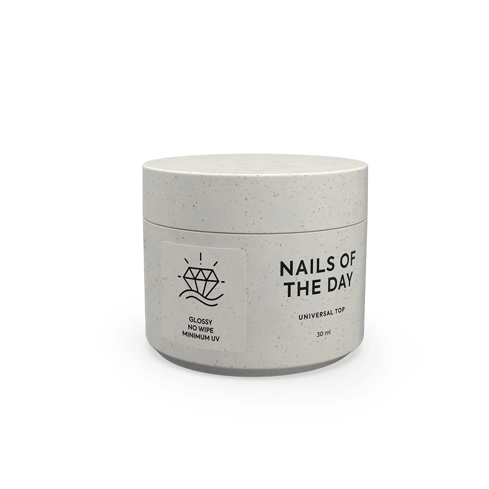 NAILSOFTHEDAY Universal Top — глянцевый топ без липкого слоя, минимальные УФ‑фильтры, 10 мл