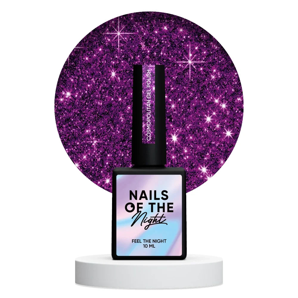 NAILSOFTHENIGHT Cosmopolitan gel polish - dunkelrosa reflektierender Gellack, 10ml