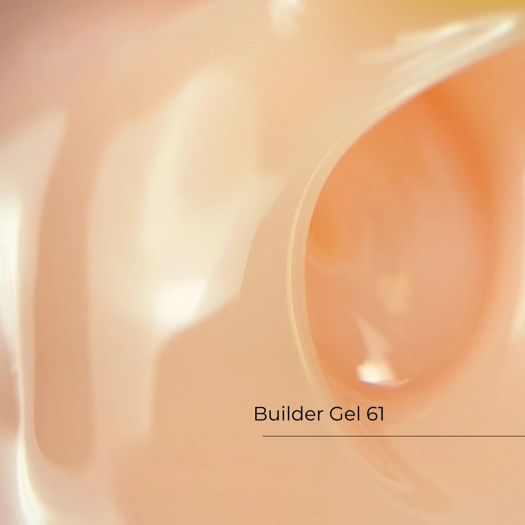Crystal Builder Gel №61 Peach 15ml – Aufbaugel für natürliche Nägel, sanfter Nude Look & Nagelverlängerung