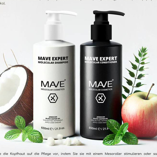 MAVE Molecular Shampoo & Conditioner Set 2x650ml – Sulfatfreies Pflege-Duo für kräftiges, gesundes & glänzendes Haar