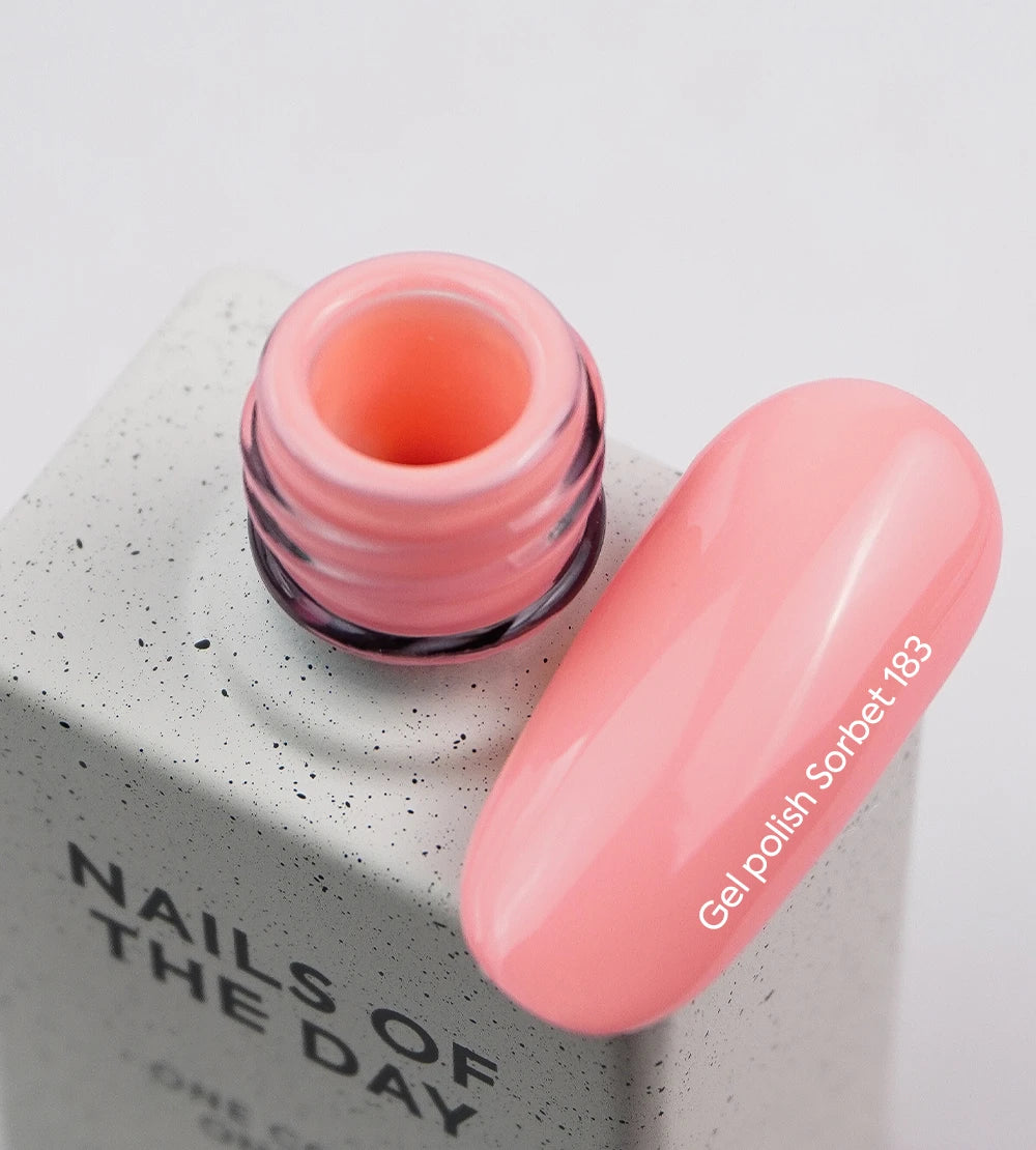 NAILSOFTHEDAY Gel polish Sorbet - нежно‑персиковый гель‑лак для ногтей, перекрывает в один слой, 10 мл