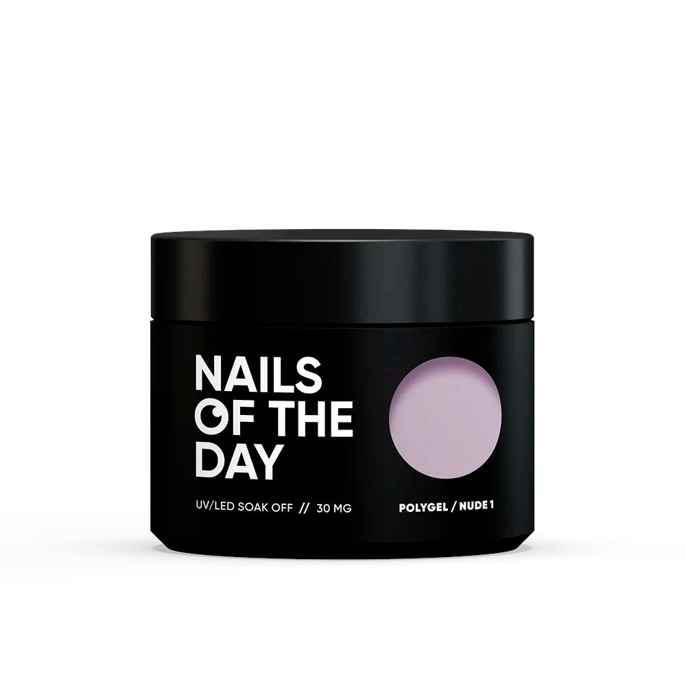 NAILSOFTHEDAY Polygel nude 01 - Beige-rosa feinkörniges Polygel, 30g