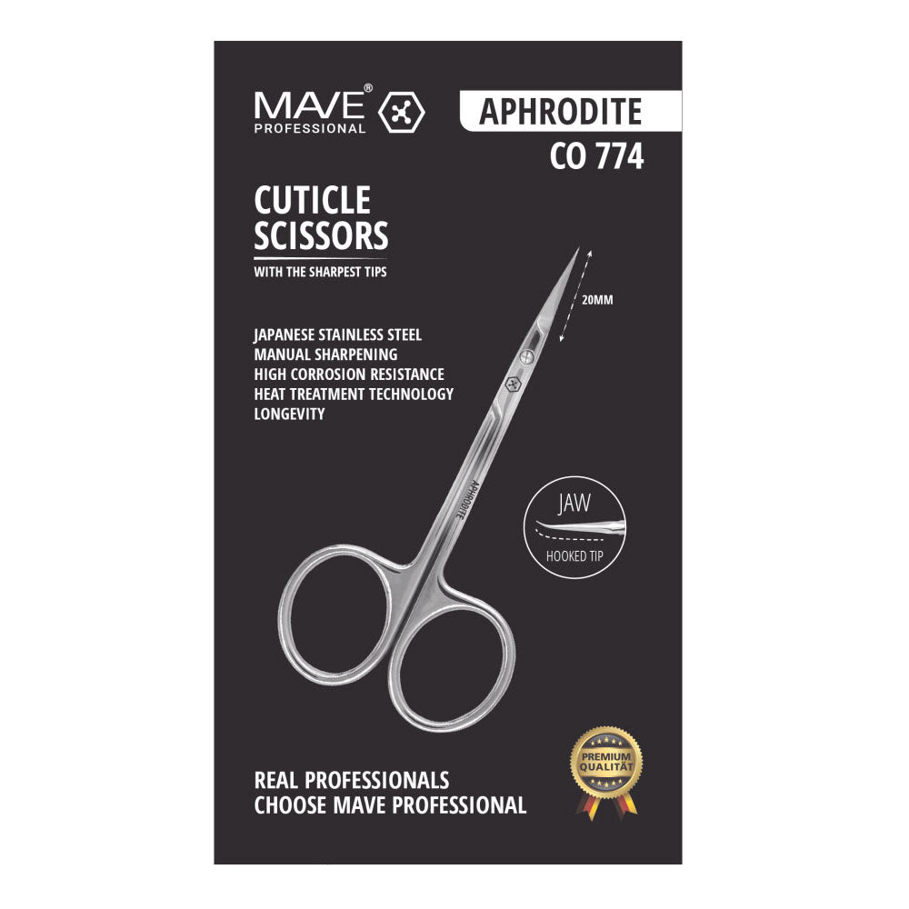 MAVE Nagelhautschere APHRODITE CO 774 20 mm – Präzision & Profiqualität
