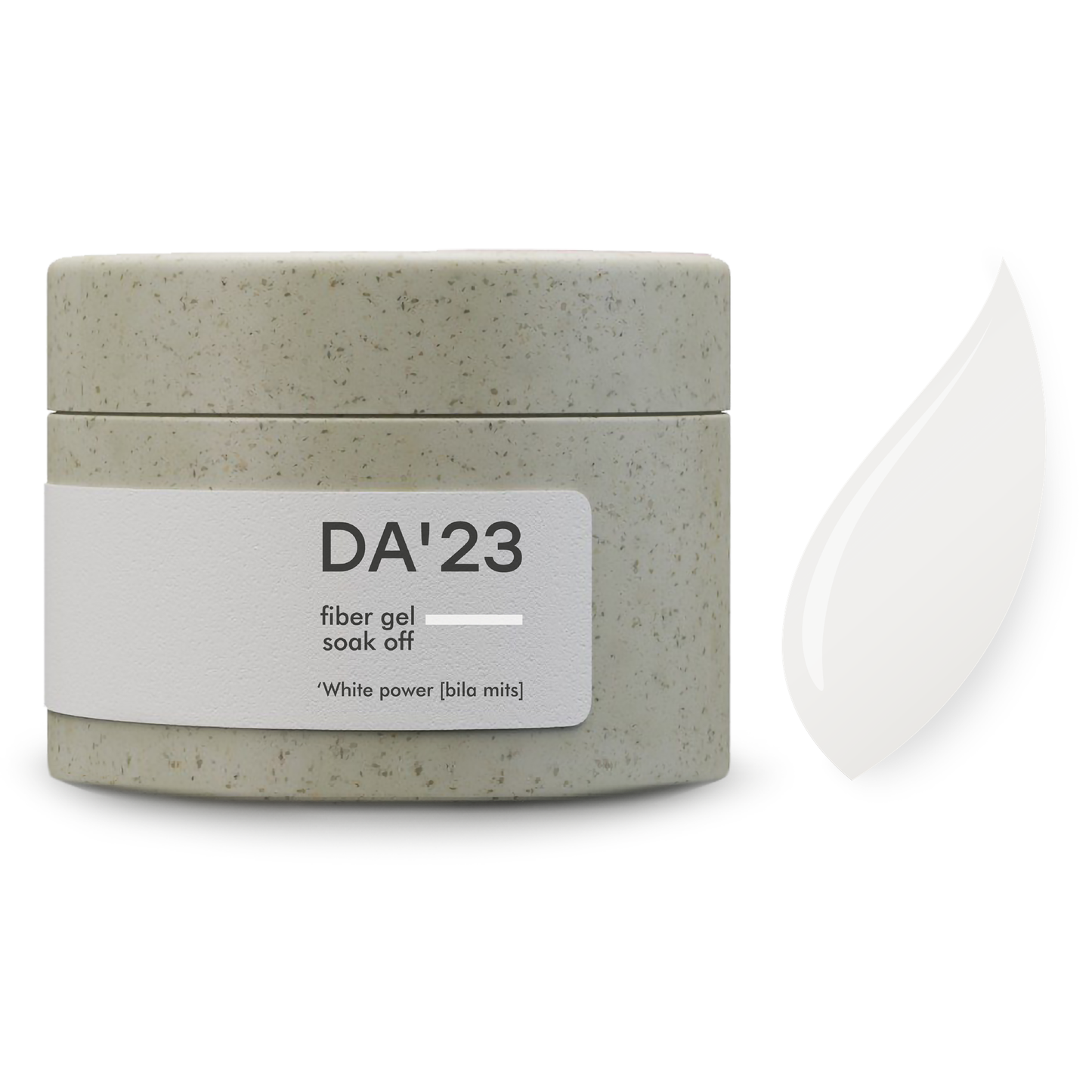 Fibergel DA-23 White Power 14-30 ml – milchiges Fiber Gel, verstärkt Nägel, dünne tragbare Konstruktion