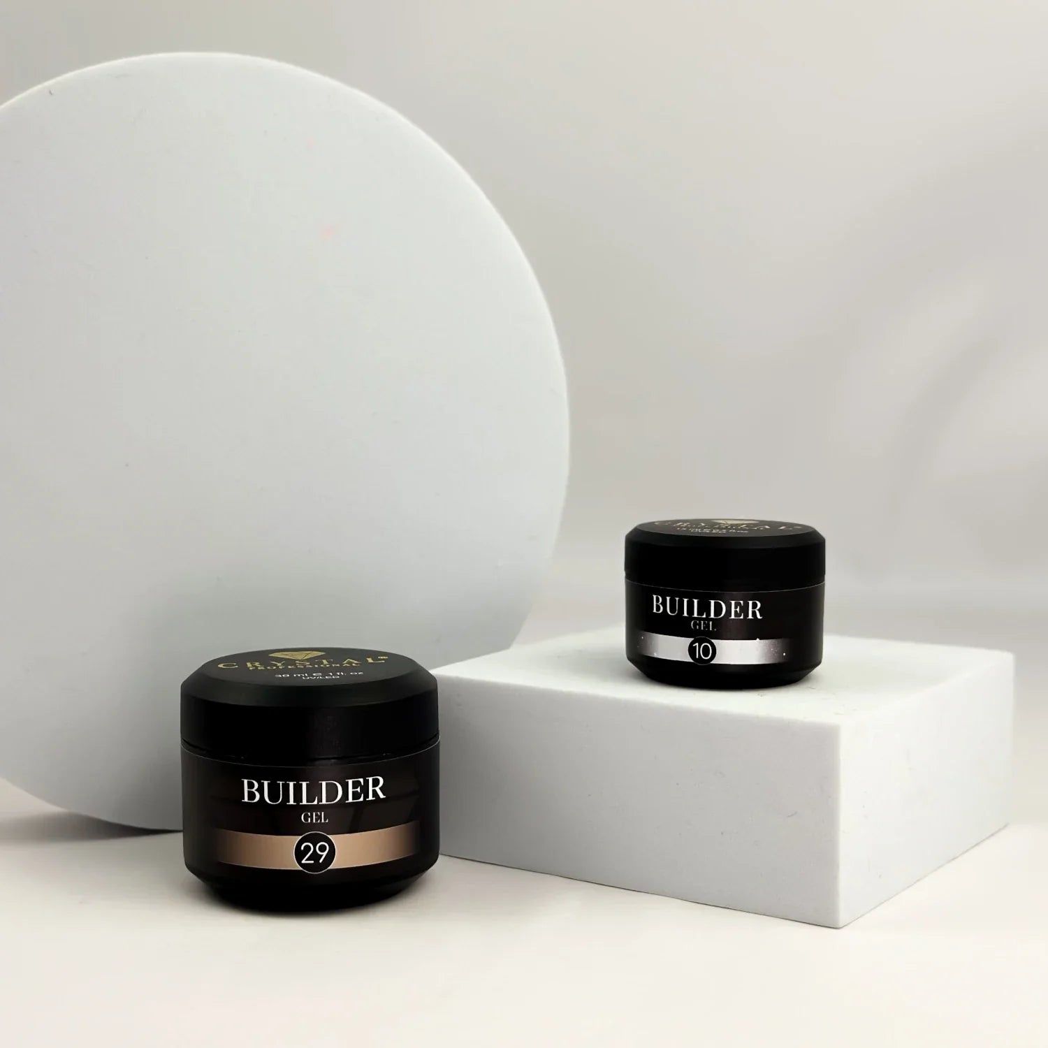 Crystal Professional Builder Gel Collection – professionelle Aufbaugele für Nagelverlängerung, Verstärkung und kreative Studio-Nail-Designs