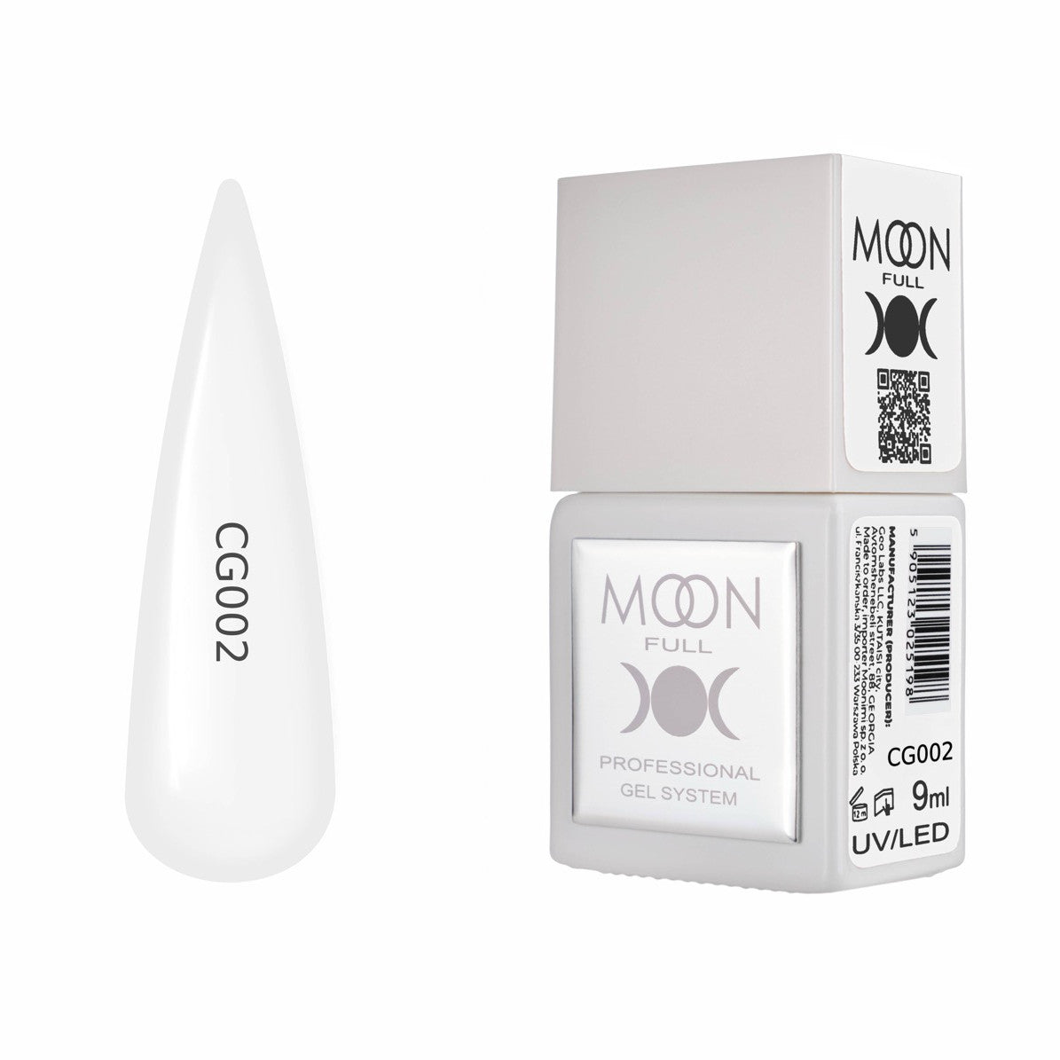 Moon Full Color Gel Polish 9 ml №CG002 – Warmweiß, UV-Gel-Lack