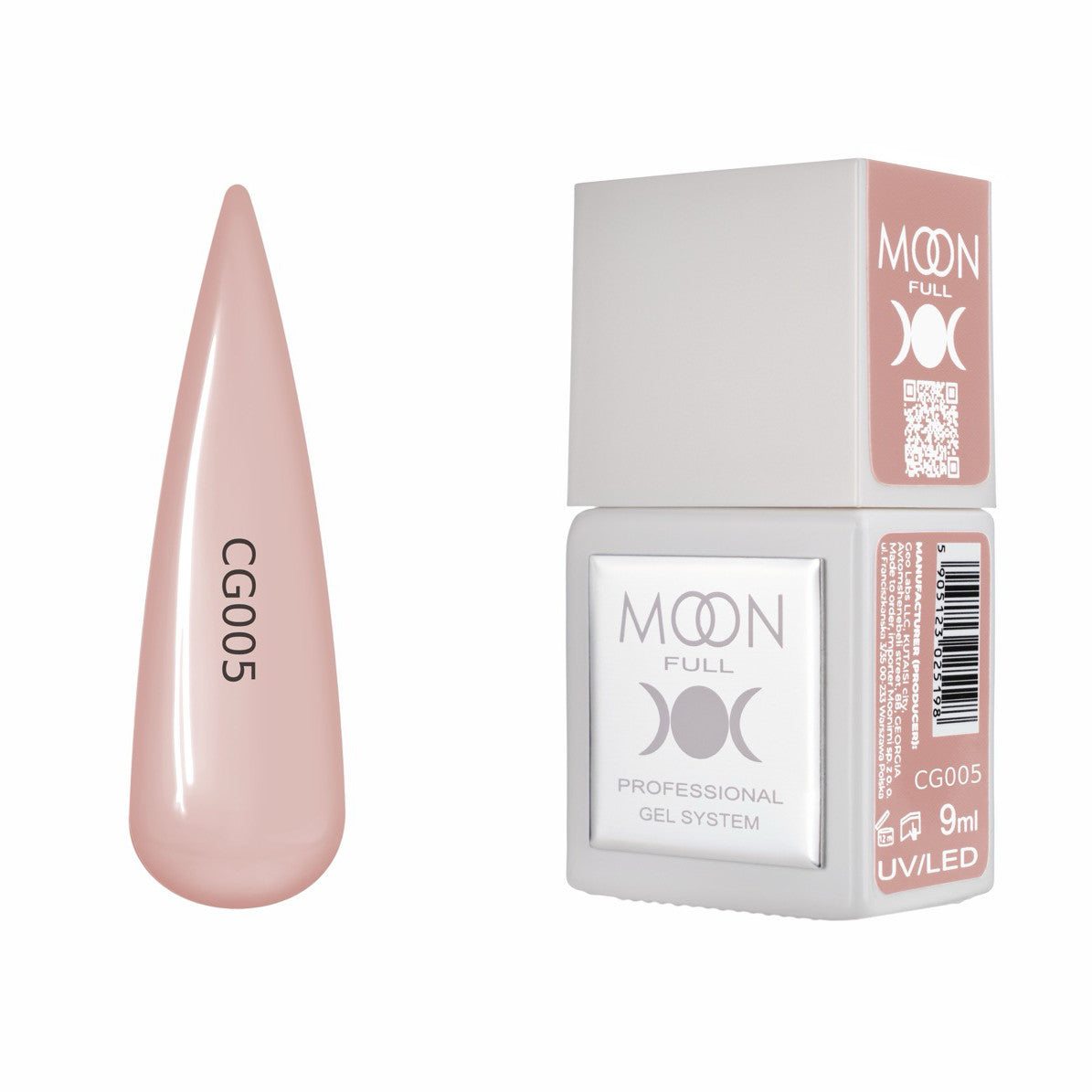Moon Full Color Gel Polish 9 ml №CG005 – Beige-Rosa, UV-Gel-Lack