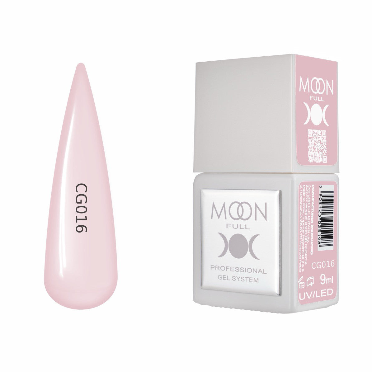 Moon Full Color Gel Polish 9 ml №CG016 – Lachs-Rosa, UV-Gel-Lack