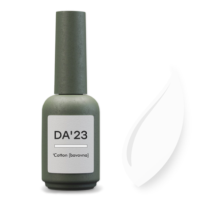 DA'23 Gel Polish 'Cotton' [Bavovna], 14ml - ein hochpigmentierter weißer UV-Gellack