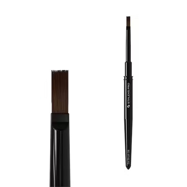 Staleks PRO EXPERT Gel Pinsel gerade 6 mm x 10 mm – Profi Pinsel für Gel, Aufbau & schnelle Modellage