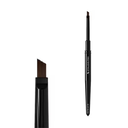 Staleks PRO EXPERT abgeschrägter Gelpinsel 4 mm × 7 mm – kompakter Profi Pinsel für präzises Arbeiten an Nagelhaut & Detailzonen
