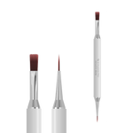 Staleks Exclusive Doppelseitiger Gel- & Nailart-Pinsel 08/03 – Gelpinsel 10 mm & Liner 10 mm für Builder Gel, Gel Polish und French