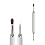 Staleks Exclusive Doppelseitiger Gel- & Nailart-Pinsel 06/11 – Gelpinsel 11 mm & Liner 12 mm für Builder Gel, Gel Polish und French