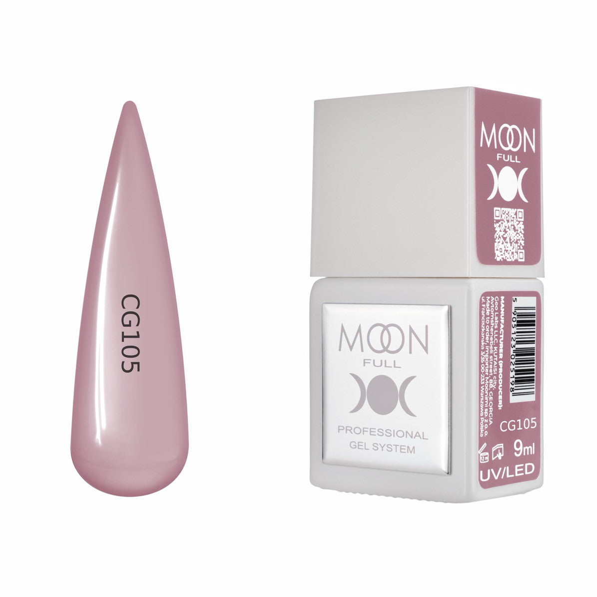 Moon Full Color Gel Polish 9 ml №CG105 – Terrakotta-Rosa, UV-Gel-Lack