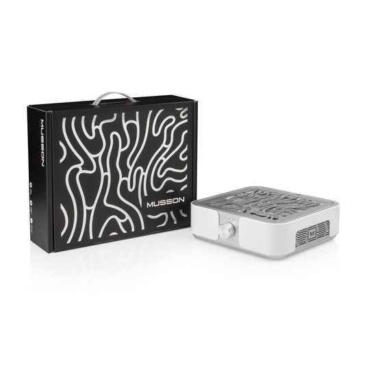 MUSSON X2 Profi Nagelstaubabsauger mit HEPA-Filter – leistungsstark und leise Silber