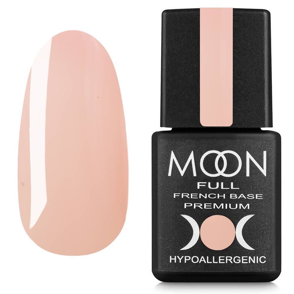 Moon Full French Base Premium №31 – Professionelle zart beigefarbene camouflierende Base, 8 ml