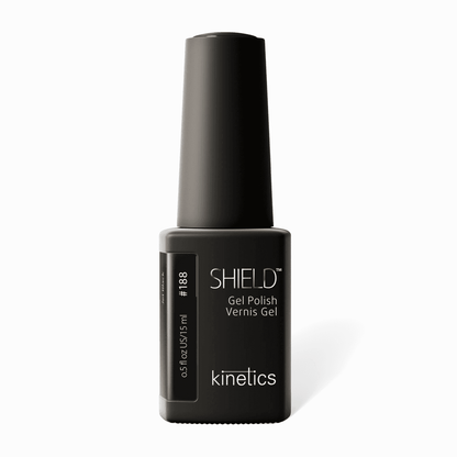 Kinetics SHIELD Gel Polish #188 JET BLACK 15 ml – tiefes Schwarz UV Nagellack, HEMA-frei