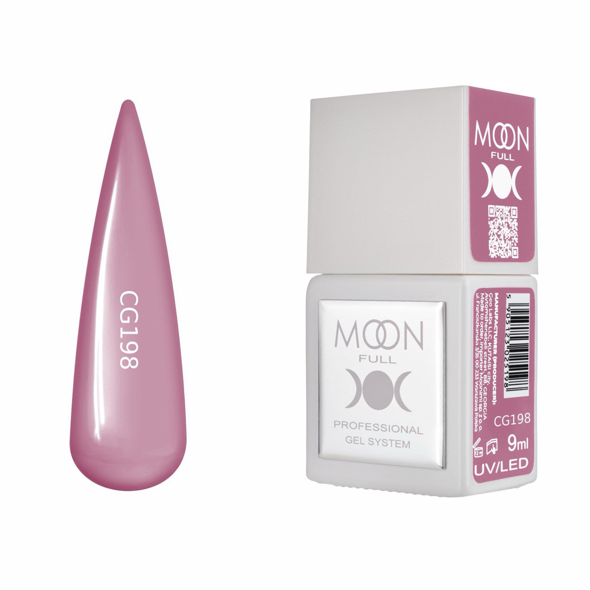 Moon Full Color Gel Polish 9 ml №CG198 – Beerentöne, UV-Gel-Lack