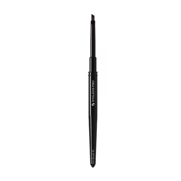 Скошенная кисть для геля Staleks PRO EXPERT 4 × 7 мм – компактная профессиональная кисть для точного нанесения у кутикулы и в деталях