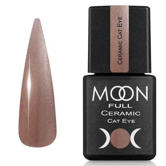 Moon Full Ceramic Cat Eye Gel 8ml №SC 536 – Karamell Satin Gel-Nagellack mit Magnet-Effekt