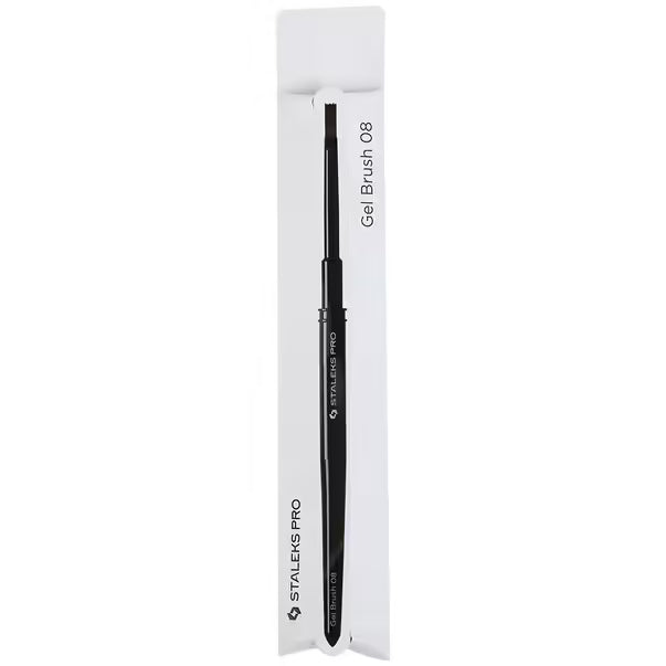 Staleks PRO EXPERT Gel Pinsel gerade 6 mm x 10 mm – Profi Pinsel für Gel, Aufbau & schnelle Modellage
