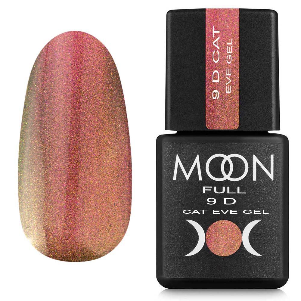 Moon Full 9D Cat Eye Gel CE #02 – Schokoladenbrauner Gel-Lack mit Gold und 9D Cat Eye Effekt