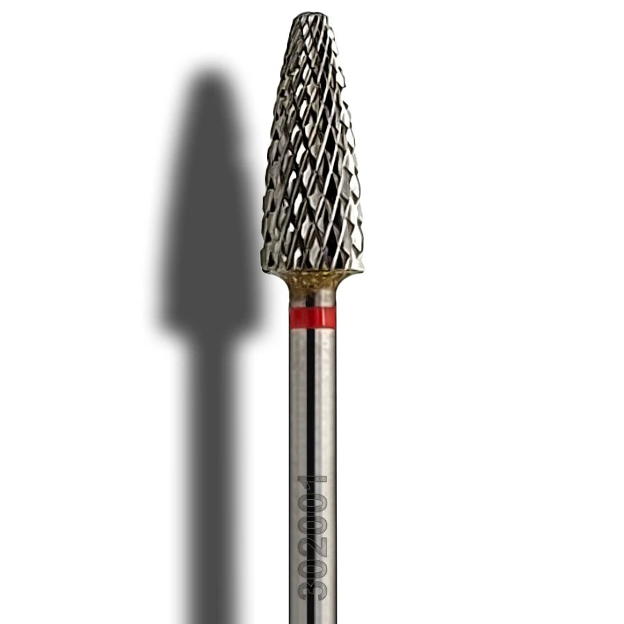Hartmetallfräser Mais 5 mm fein (rot) – Profi Beauty Nail Drill Bit für Maniküre und Pediküre