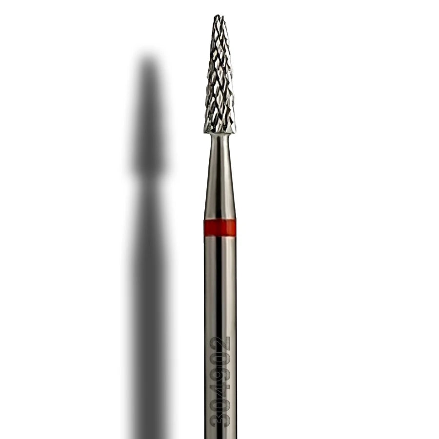 Hartmetallfräser Kegel 1,8 mm fein (rot) – Profi Beauty Nail Drill Bit für präzise Maniküre und Pediküre