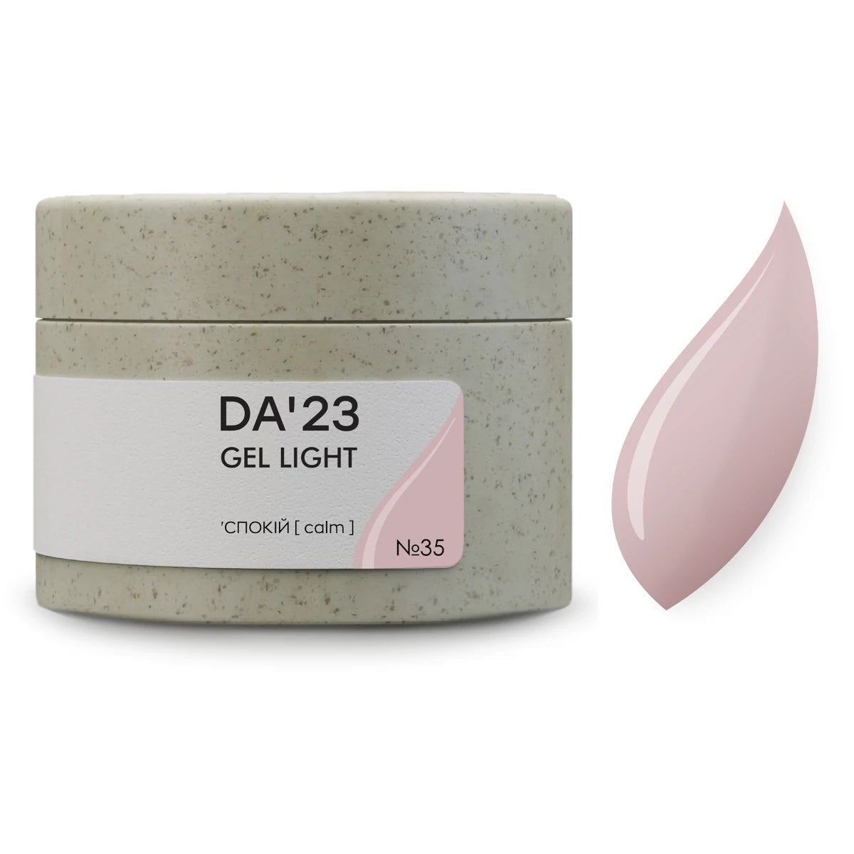 DA’23 Gel Light CALM 30ml Beige Rosé №35 – Modellagegel aus der Kollektion „Stille Eleganz“ für natürlichen Nagelaufbau, Verstärkung und Verlängerung