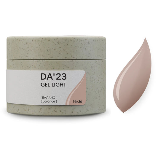 DA’23 Gel Light BALANCE 30ml Sand Beige №36 – Modellagegel für natürlichen Nagelaufbau, Verstärkung und Verlängerung