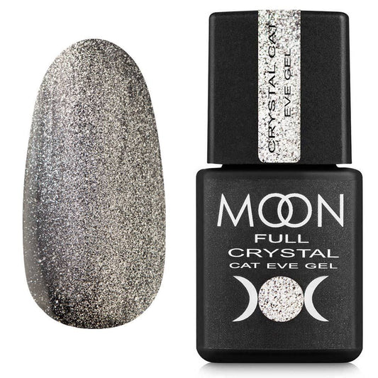 Moon Full Crystal Cat Eye Gel – Silberner kristallklarer Gel-Lack mit Cat-Eye-Effekt
