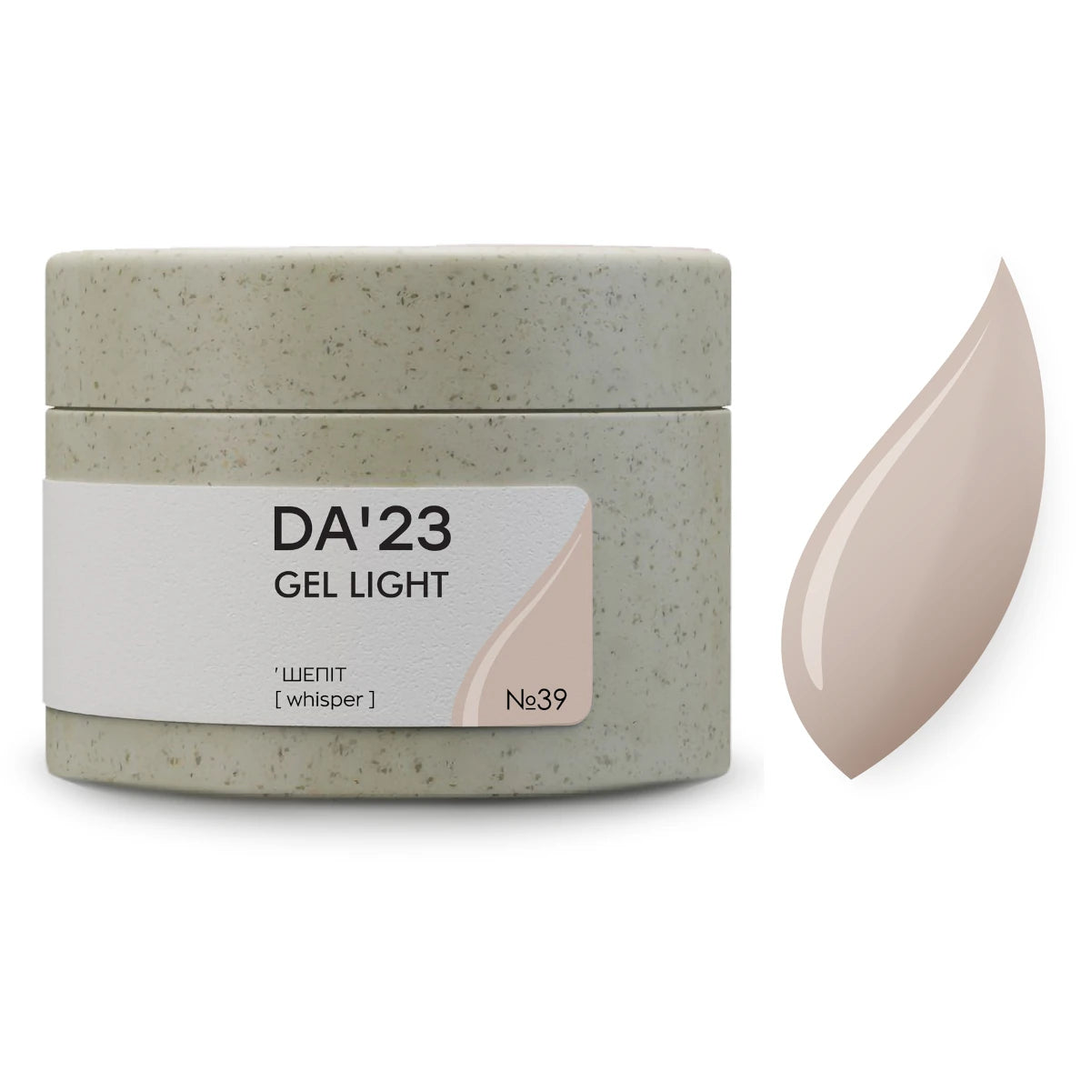DA’23 Gel Light WHISPER 30ml Milky Beige №39 – Modellagegel für natürlichen Nagelaufbau, Verstärkung und Verlängerung