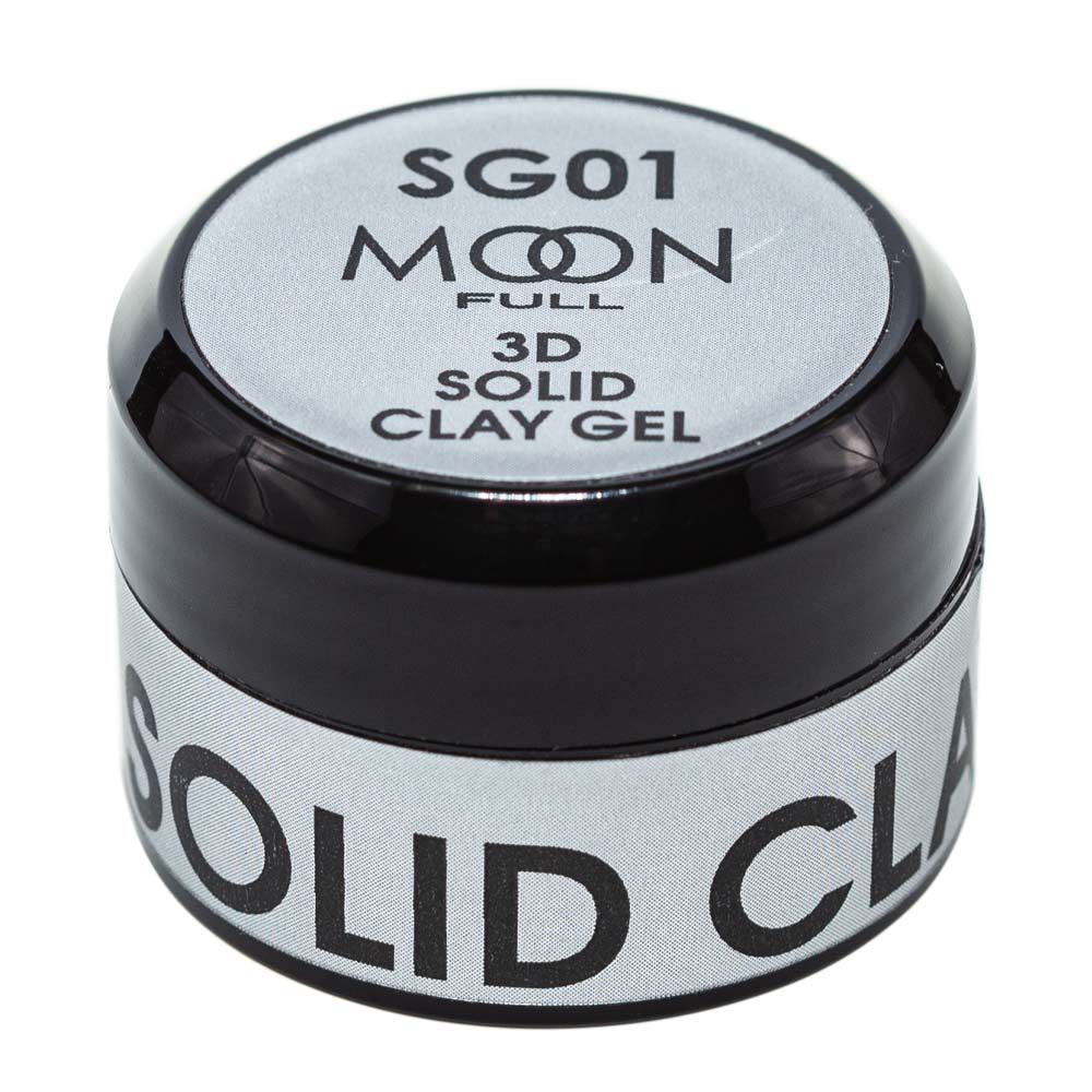 Moon Full 3D Solid Clay Gel SG №01 5ml – Transparentes 3D Modelliergel für Nail Art