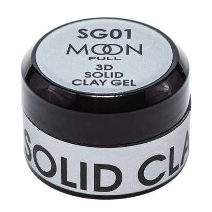 Moon Full 3D Solid Clay Gel SG №01 5ml – Transparentes 3D Modelliergel für Nail Art