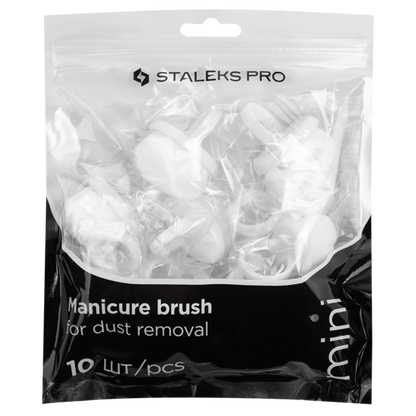 STALEKS PRO EXPERT 03 Mini Nagelbürsten gegen Feilstaub – 10 Stück Fingerbürsten für Maniküre