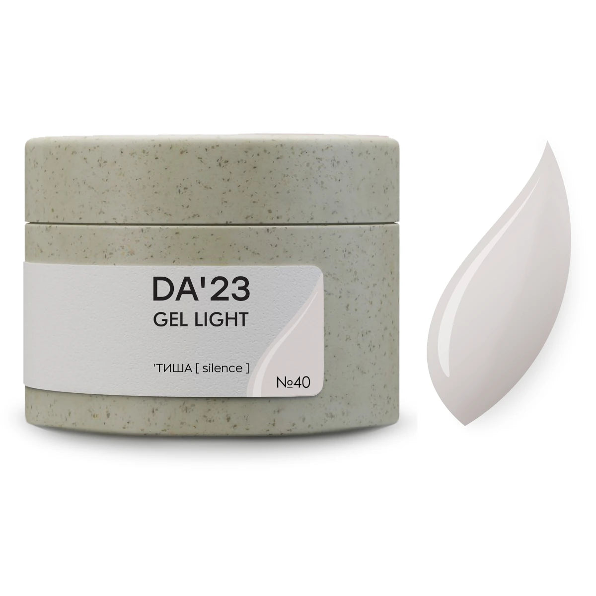 DA’23 Gel Light SILENCE 30ml Milky №40 – Modellagegel für natürlichen Nagelaufbau, Verstärkung und Verlängerung