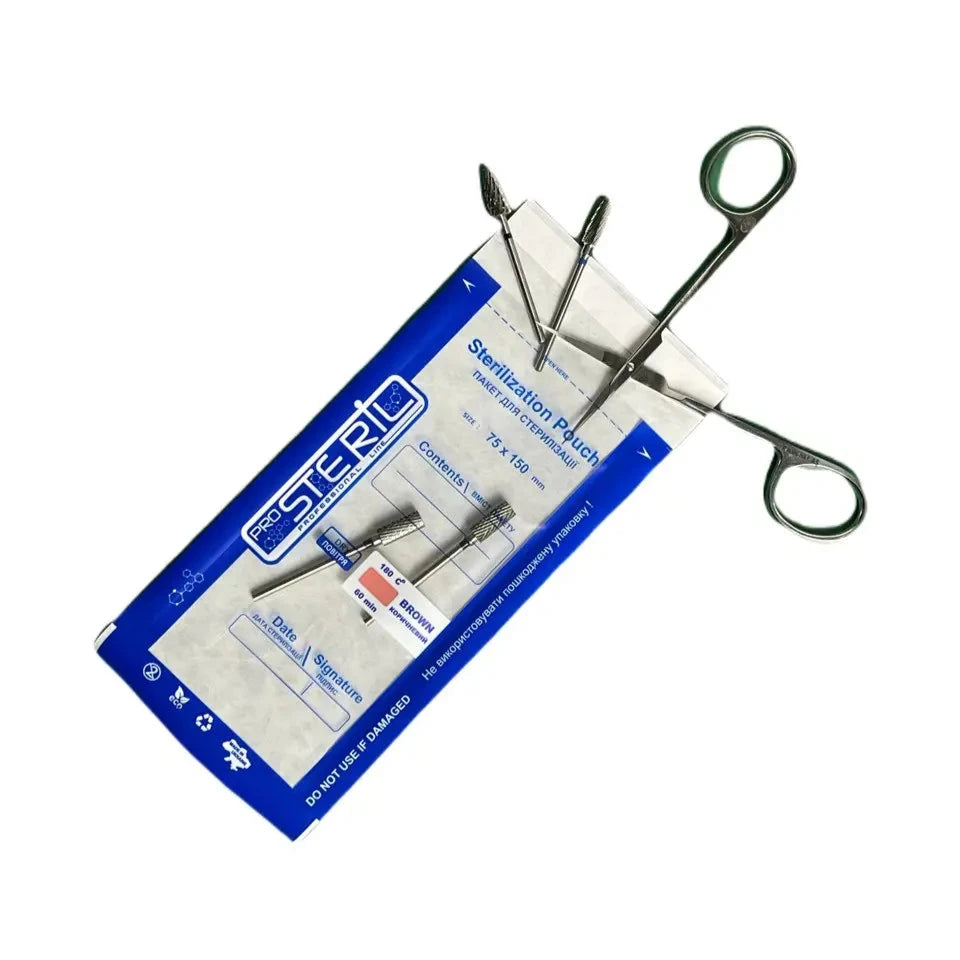ProSteril kombinierte Sterilisationsbeutel für Kosmetiksalons 100 Stück/Packung Trockenschrank und Autoklav