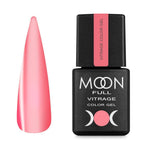 Moon Full VITRAGE Collor Gel 8ml №07 – Rot Gel-Nagellack mit Vitrage-Effekt, transparent