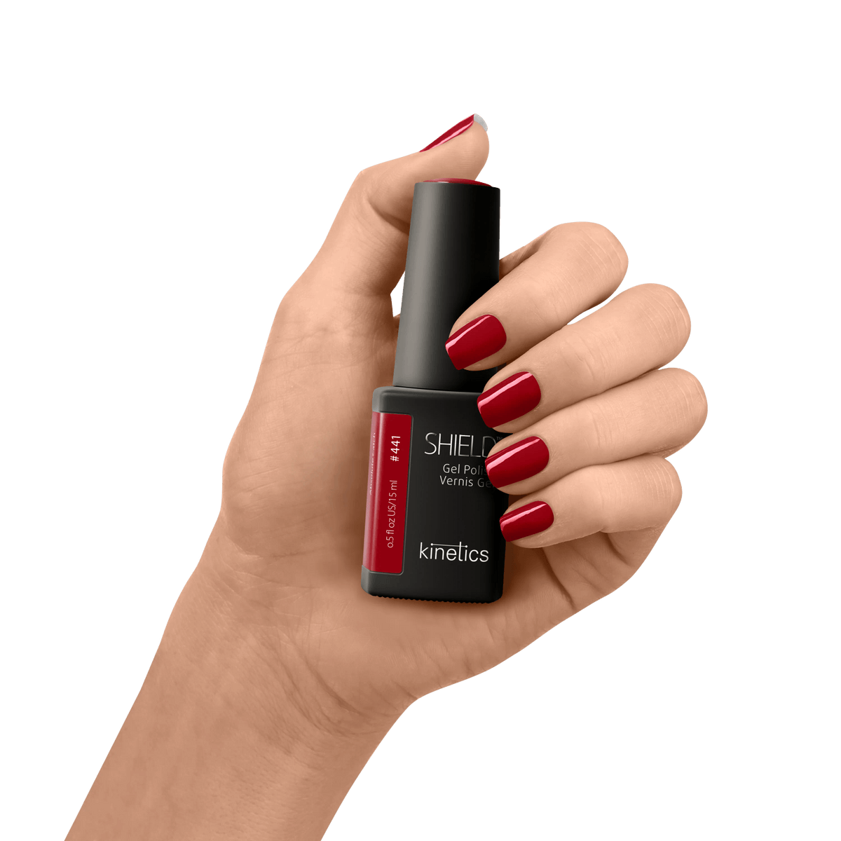 Kinetics SHIELD Gel Polish #441 ABSOLUT CATCH 15 ml – cranberry-roter UV Nagellack, HEMA-frei