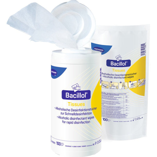 Bacillol® Tissues Spenderdose oder Nachfüllpackung – Schnelldesinfektion für Maniküre & Pediküre