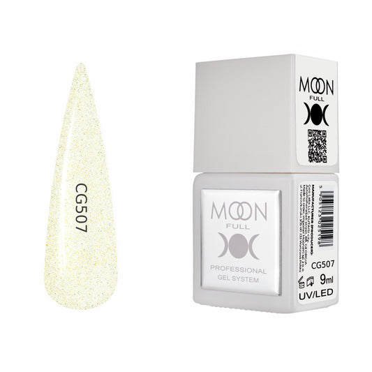 Moon Full Color Gel Polish 9 ml №CG507 – Vanille-Schimmer, UV-Gel-Lack mit Schimmer