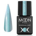 MOON FULL Korean Cat 8ml №07 – Aquamarinbrise Gel-Nagellack mit Cat-Eye Effekt, türkisblau